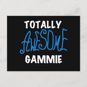 Postal Camisetas y regalos gammie azul totalmente asombro