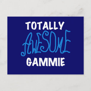Postal Camisetas y regalos gammie azul totalmente asombro