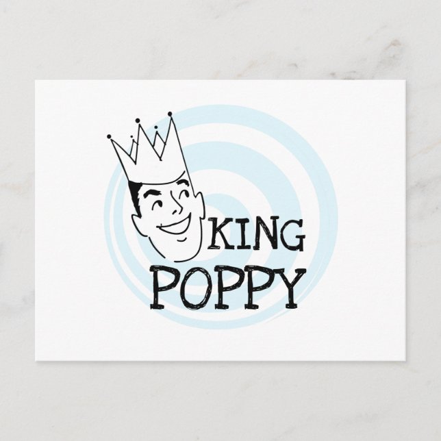 Postal Camisetas y regalos King Poppy (Anverso)
