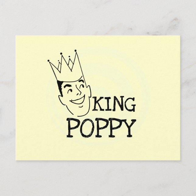 Postal Camisetas y regalos King Poppy (Anverso)