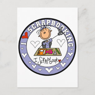 Postal Camisetas y regalos Me encanta hacer scrapbooking