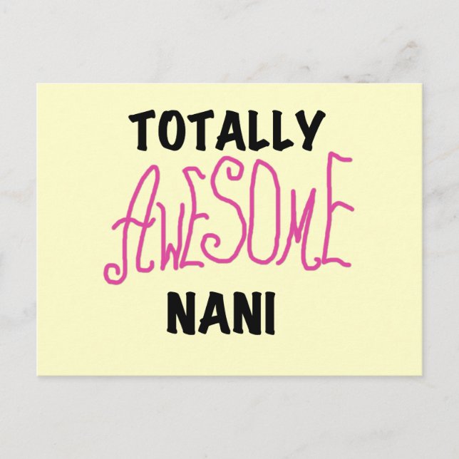 Postal Camisetas y regalos nani rosados totalmente alucin (Anverso)