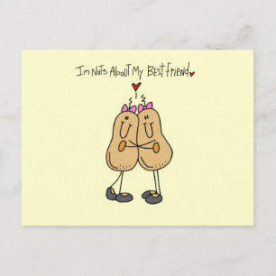 Postal Camisetas y regalos Nuts About My Best Friend