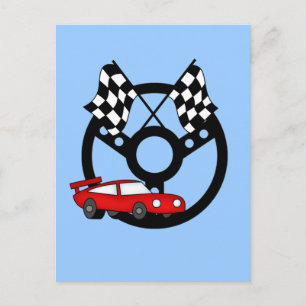 Postal Camisetas y regalos para autos de raza roja