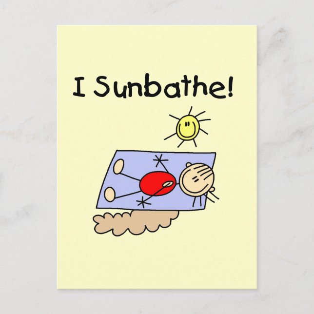 Postal Camisetas y regalos para bañadores de sol con la f (Anverso)