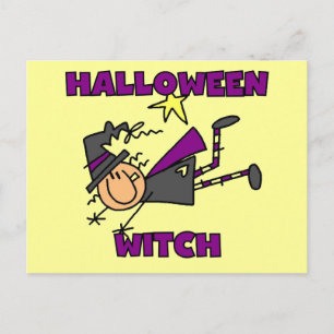 Postal Camisetas y regalos para brujas de Halloween