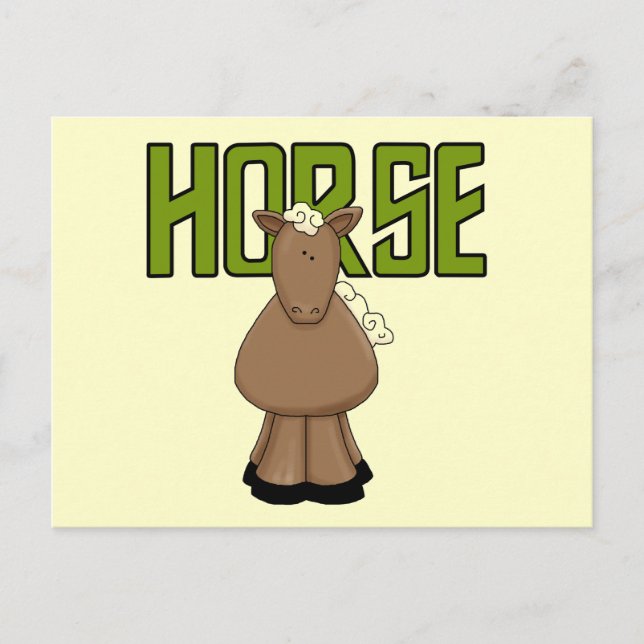 Postal Camisetas y regalos para caballos (Anverso)