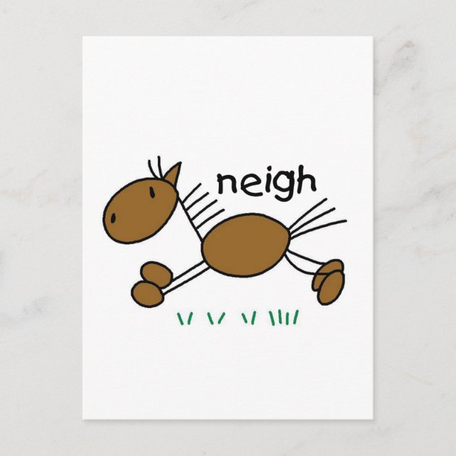 Postal Camisetas y regalos para caballos de la figura del (Anverso)