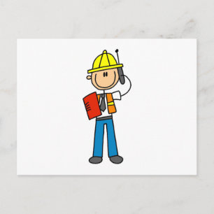 Postal Camisetas y regalos para capataces de construcción
