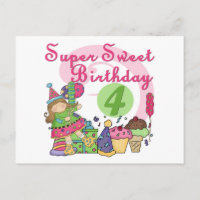 Camisetas y regalos para el cuarto cumpleaños