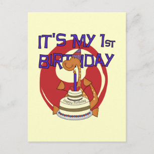 Postal Camisetas y regalos para el primer cumpleaños de D