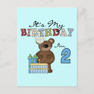 Postal Camisetas y regalos para el segundo cumpleaños del