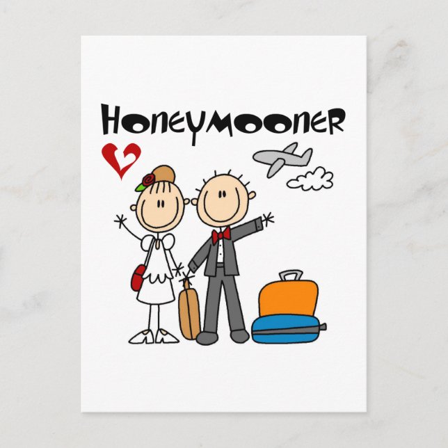 Postal Camisetas y regalos para el tocador de Honeymooner (Anverso)