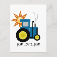 Camisetas y regalos para el tractor Putt Azul