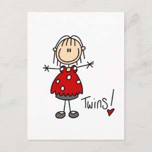 Postal Camisetas y regalos para futuras mamás de gemelos