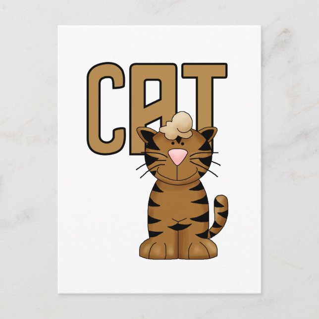 Postal Camisetas y regalos para gatos (Anverso)