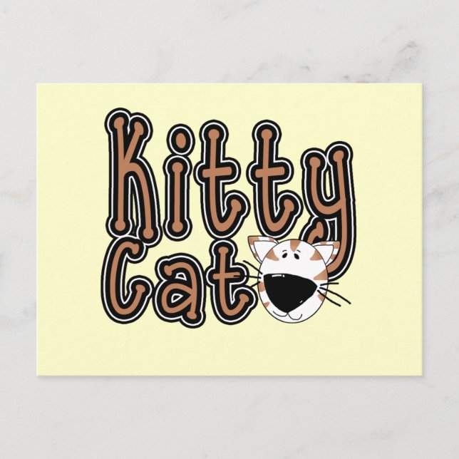 Postal Camisetas y regalos para gatos Kitty (Anverso)