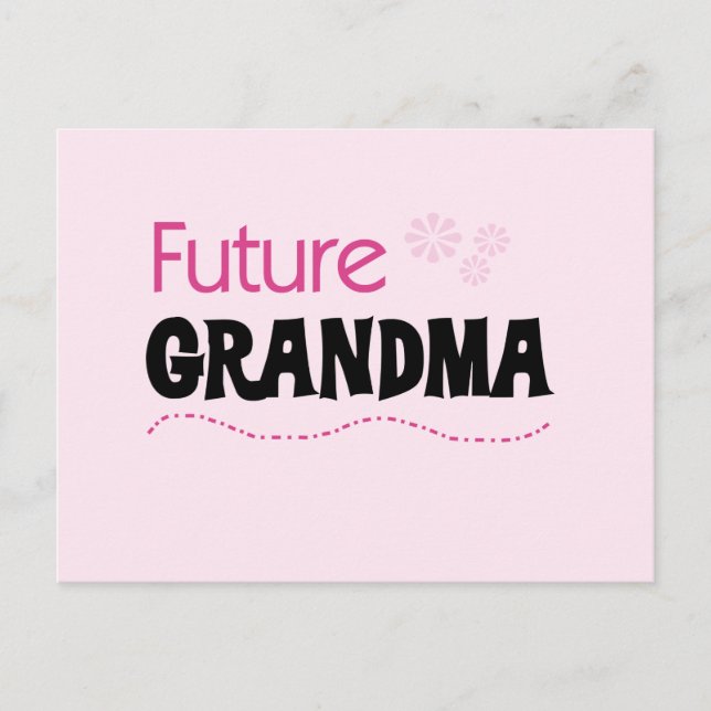 Postal Camisetas y regalos para las futuras abuelas (Anverso)