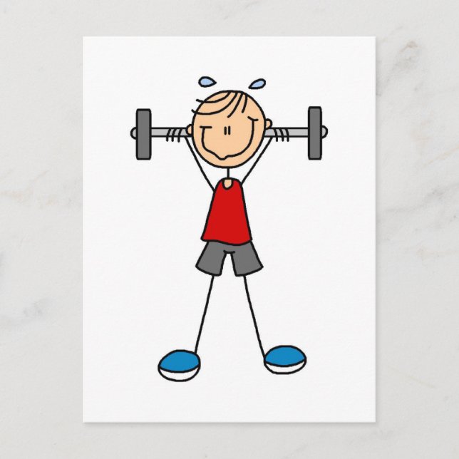 Postal Camisetas y regalos para levantar el peso (Anverso)