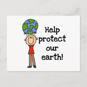 Postal Camisetas y regalos para niños Protege nuestra Tie