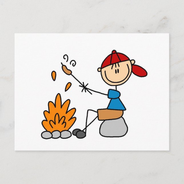 Postal Camisetas y regalos para perros calientes de asado (Anverso)