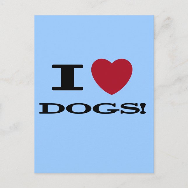 Postal Camisetas y regalos para perros del corazón (Anverso)