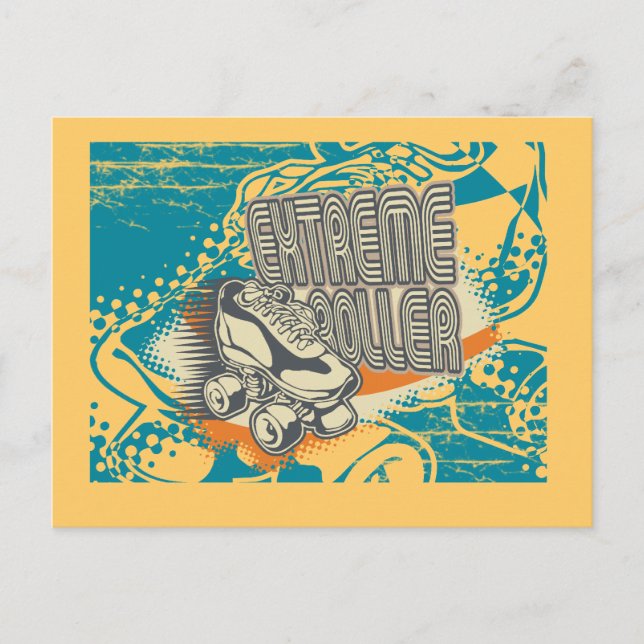 Postal Camisetas y regalos para rodillos extremos (Anverso)