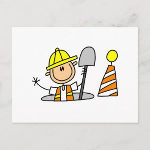 Postal Camisetas y regalos para trabajadores de la constr
