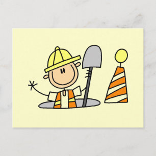 Postal Camisetas y regalos para trabajadores de la constr