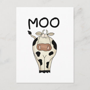 Postal Camisetas y regalos para vacas moo