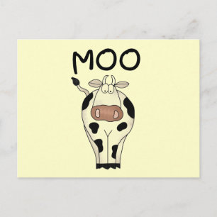 Postal Camisetas y regalos para vacas moo