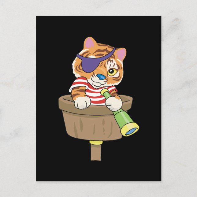 Postal Camisetas y regalos piratas contra el gato (Anverso)