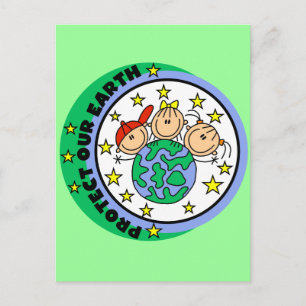 Postal Camisetas y regalos Protege nuestro planeta