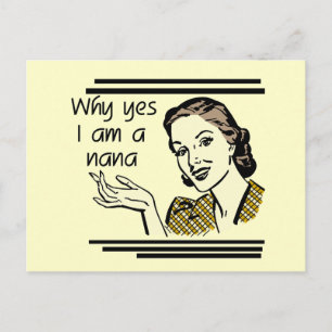 Postal Camisetas y regalos retros de Nana