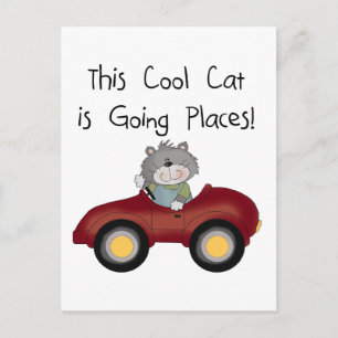 Postal Camisetas y regalos rojos del coche de los lugares