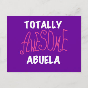 Postal Camisetas y regalos rosa de Abuela totalmente aluc