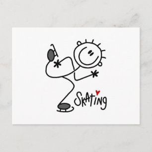 Postal Camisetas y regalos sencillos de patinaje sobre hi