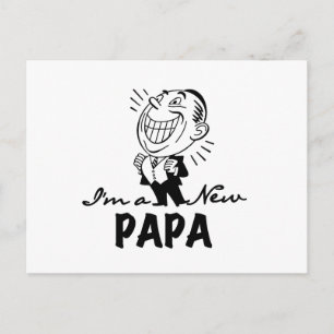 Postal Camisetas y regalos sonrientes de nuevo papá