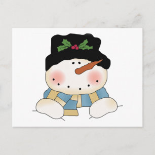 Postal Camisetas y regalos sonrientes de Snowman