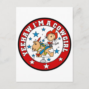 Postal Camisetas Yee Haw Cowgirl y Regalos