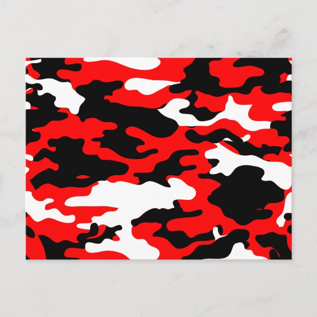 Postal Camo rojo y negro (Anverso)