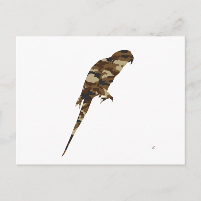 Postal Camouflage Parakeet Silhouette (Anverso)