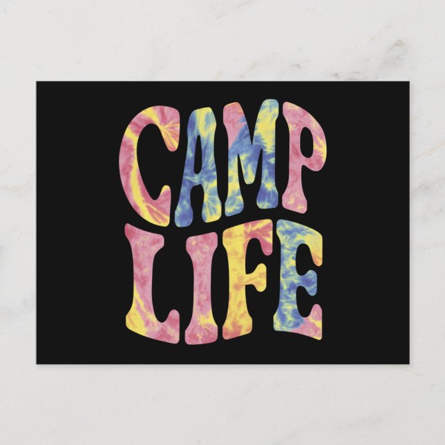 Postal Campamento Chicas de Verano Vida de Campamento Tie (Anverso)