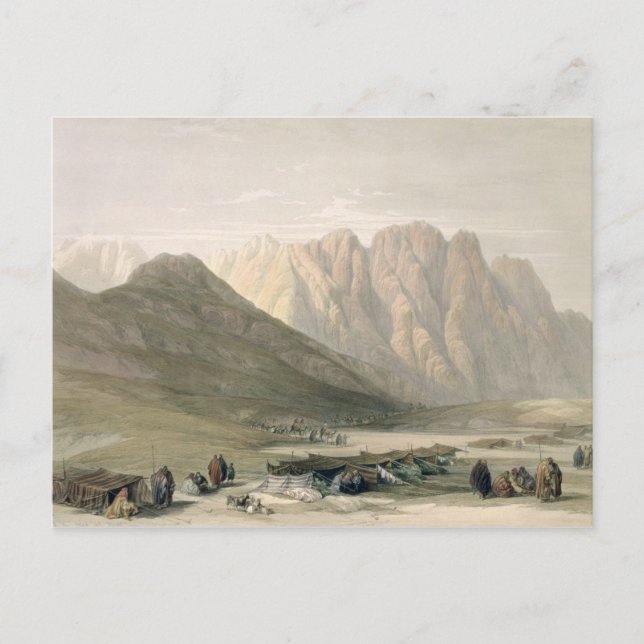 Postal Campamento de Aulad-Said, Monte Sinaí, febrero (Anverso)