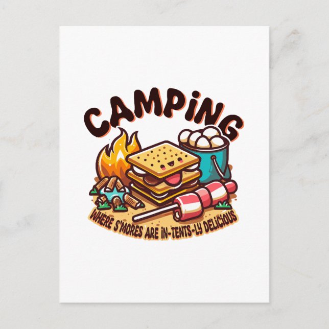 Postal campamento de smores (Anverso)