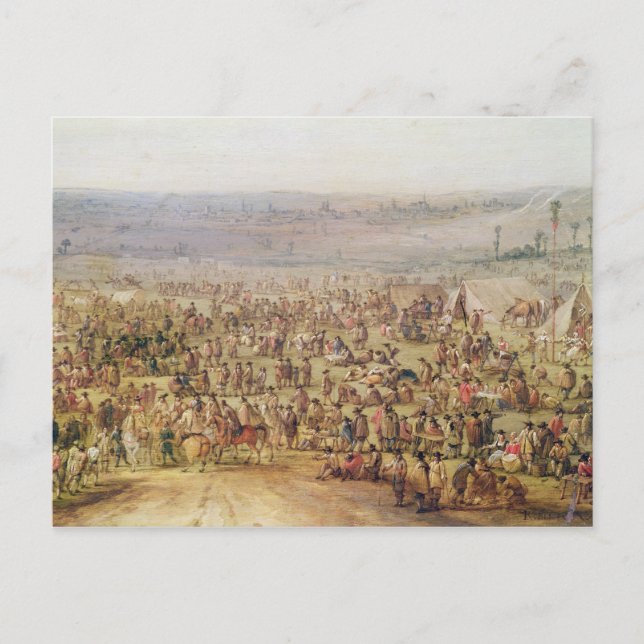 Postal Campamento militar (Anverso)