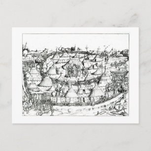 Postal Campamento militar medieval, de un libro, pub. 45,