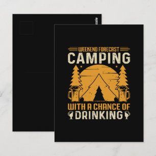 Postal Campamento y bebida