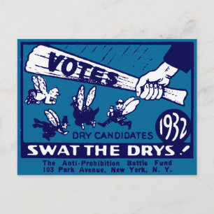 Postal Campaña contra la prohibición de 1932