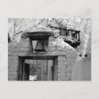 Campana de adobe áspero en entrada, Santa Fe, Nuev
